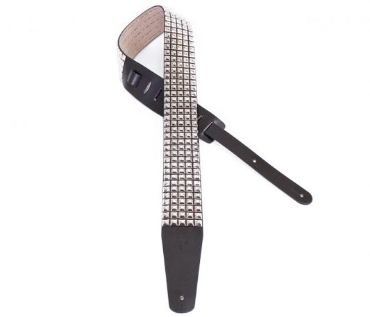 Perri's 2.5″ Silver Studded Leather Guitar Strap