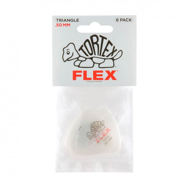 Dunlop Tortex Flex Triangle -plektra 0.50mm, 6 kpl