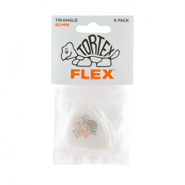 Dunlop Tortex Flex Triangle -plektra 0.60mm, 6 kpl