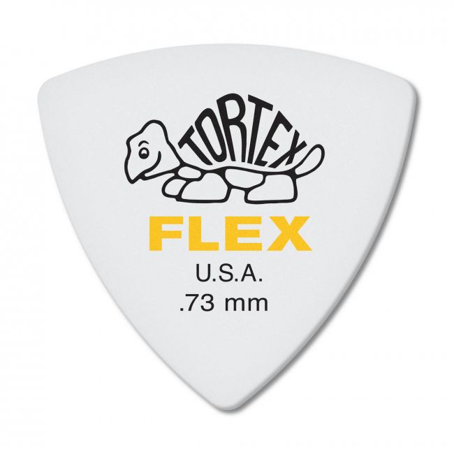 Dunlop Tortex Flex Triangle -plektra 0.73mm, 6 kpl - Aron Soitin