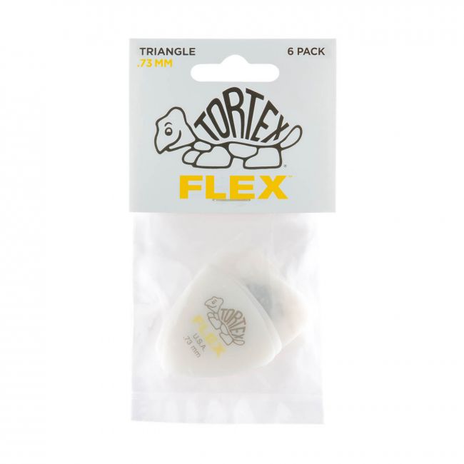 Dunlop Tortex Flex Triangle -plektra 0.73mm, 6 kpl