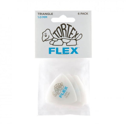 Dunlop Tortex Flex Triangle -plektra 1.00 mm, 6 kpl - Aron Soitin