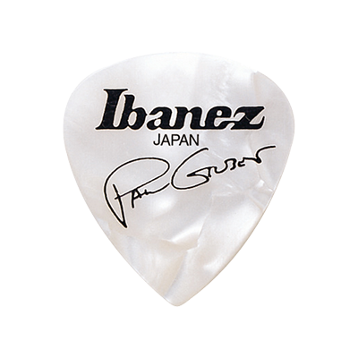 Ibanez Paul Gilbert 1mm Pearl White -plektra, 6kpl - Aron Soitin