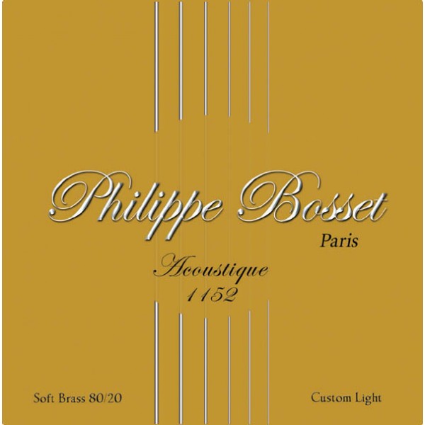 Philippe Bosset Acoustique – Soft brass 80/20 Custom Light - Aron Soitin