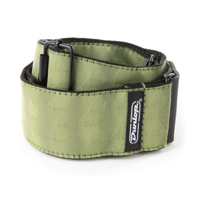 Dunlop Jacquard Hexagon Echo Olive kitarahihna - Aron Soitin