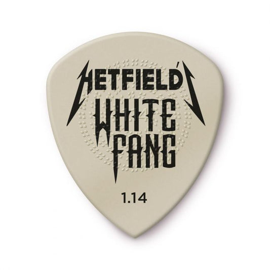 Dunlop 1,14 mm Hetfield White Fang Flow plektralajitelma - Aron Soitin