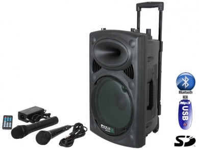 IBIZA SOUND PORT10 KANNETTAVA AKKUKÄYTTÖINEN 500W AKTIIVIKAIUTIN+LANGATON MIKKI/USB/SD+BT - Aron Soitin